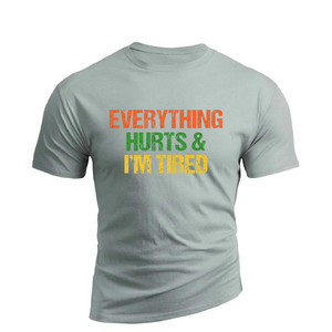 T-Shirt aus Baumwolle mit Aufdruck „I'M TIRED“