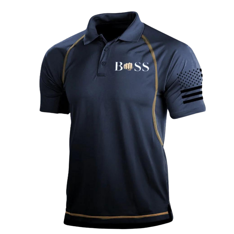 BOSS RAGLAN GRAPHIC POLO SHIRT