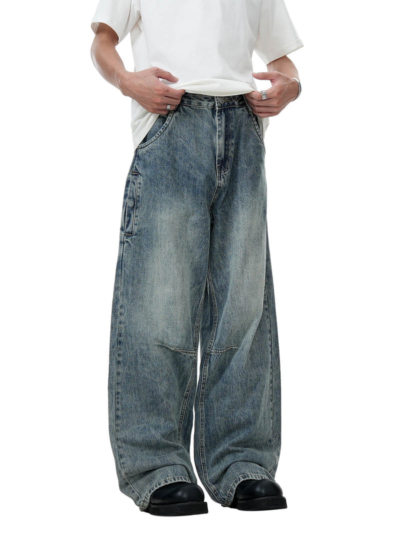 Classic Faded Washed Baggy Jeans