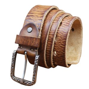 Men's Vintage Distressed Top Layer Pure Cowhide Leather Belt