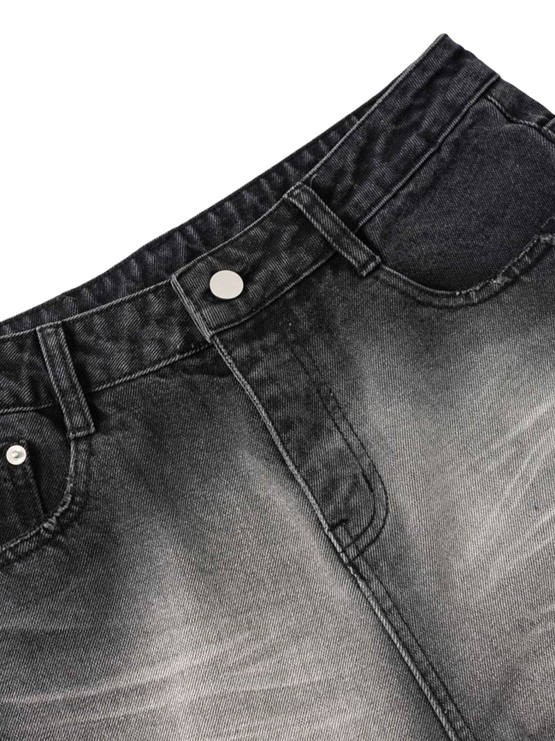 High Street Hip Hop Distressed Washed Jeans