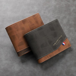 Herren-Lederbrieftasche mit Reißverschluss und mehreren Kartenfächern