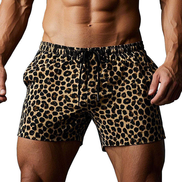 Men's Leopard Print Comfortable Breathable Shorts