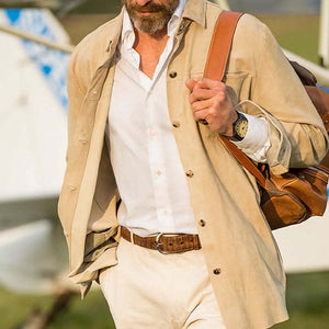 Apricot Casual Windbreaker-Jacke für Herren im Frühling und Herbst