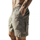 Lässige, bequeme Cargo-Shorts aus Baumwolle und Leinen für Herren mit elastischer Taille