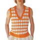Men's Casual V-Neck Plaid Jacquard Knitted Tank Top