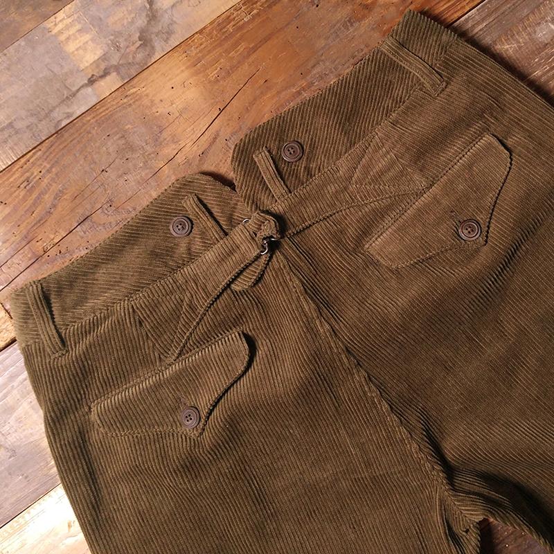 1920s 12oz Corduroy Farmer Work Trousers Mens Suspender Pants Vintage Overalls 20er