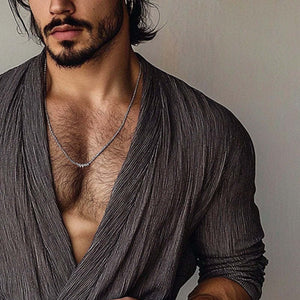 Men's Casual Loose Tie Long Sleeve Cardigan