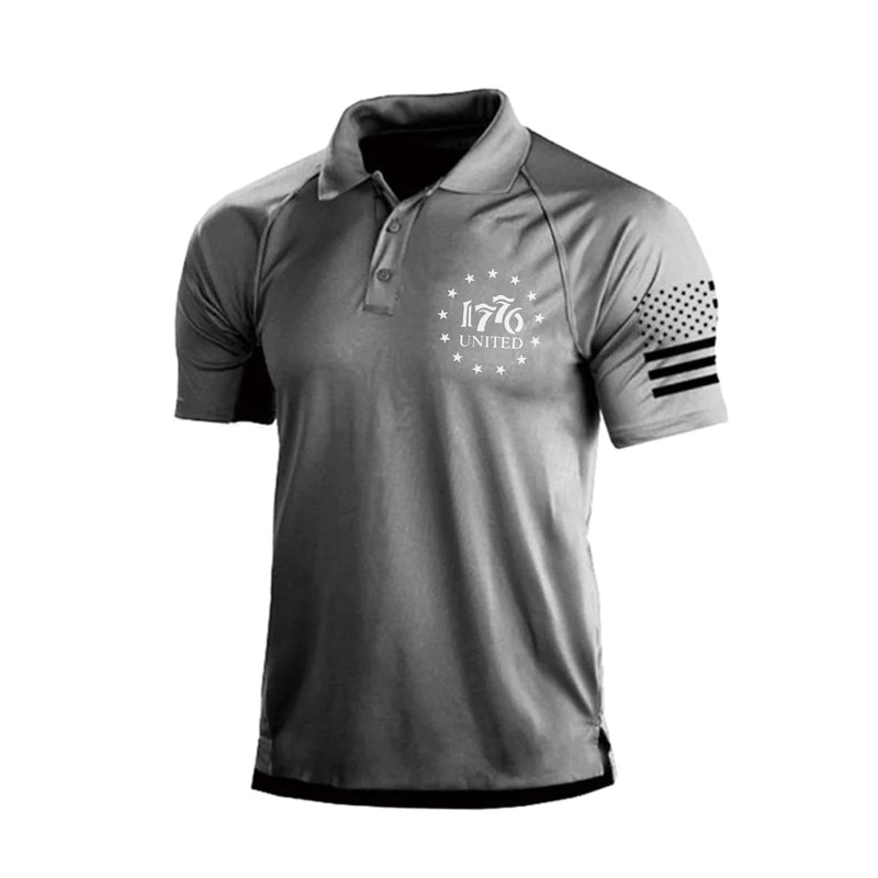 1776 RAGLAN GRAPHIC POLO SHIRT