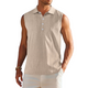 Einfarbige Pullover-Tanktops mit Revers für Herren