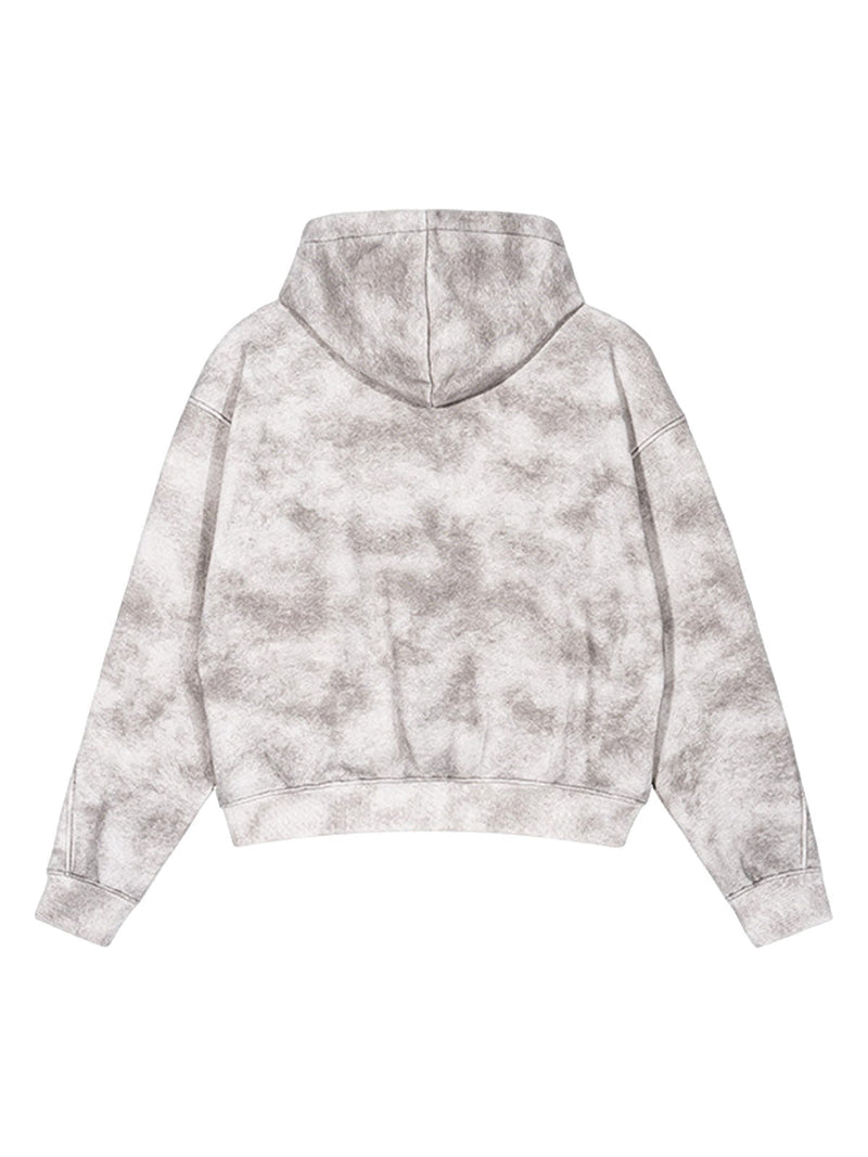 Heavy Tie-dye Fleece Hooded Jacket