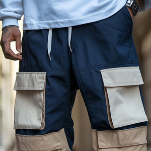 Cargohose mit kontrastfarbenen Einsätzen für Herren