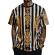 Men's Retro Casual Baroque Printed Round Neck Short Sleeve T-Shirt