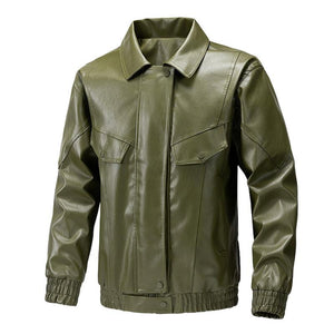 Men's Classic Casual Lapel Leather Jacket