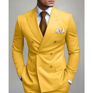 Einfarbiger zweireihiger Herrenblazer