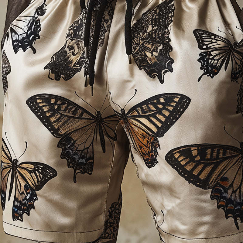 Men's Summer Retro Fashion Butterfly Print Shorts