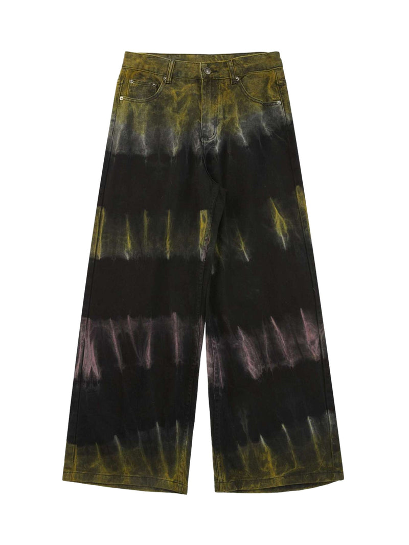 Graffiti Fun Tie-Dye Straight Jeans