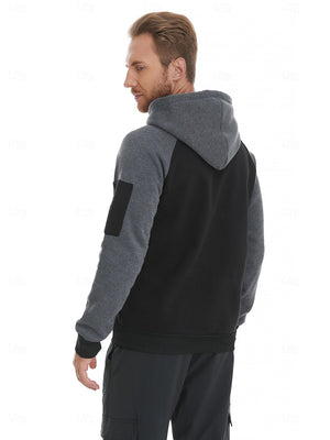Herrn Kapuzenpullover Viertelreißverschluss Kapuzenpullover Taktischer Kapuzenpullover Schwarz Marineblau Khaki Dunkelgrau Grau Mit Kapuze Einfarbig Taktisch Sport &amp; Draussen Alltag Strassenmode Cool Freizeit Winter Frühling &amp; Herbst Kleidung