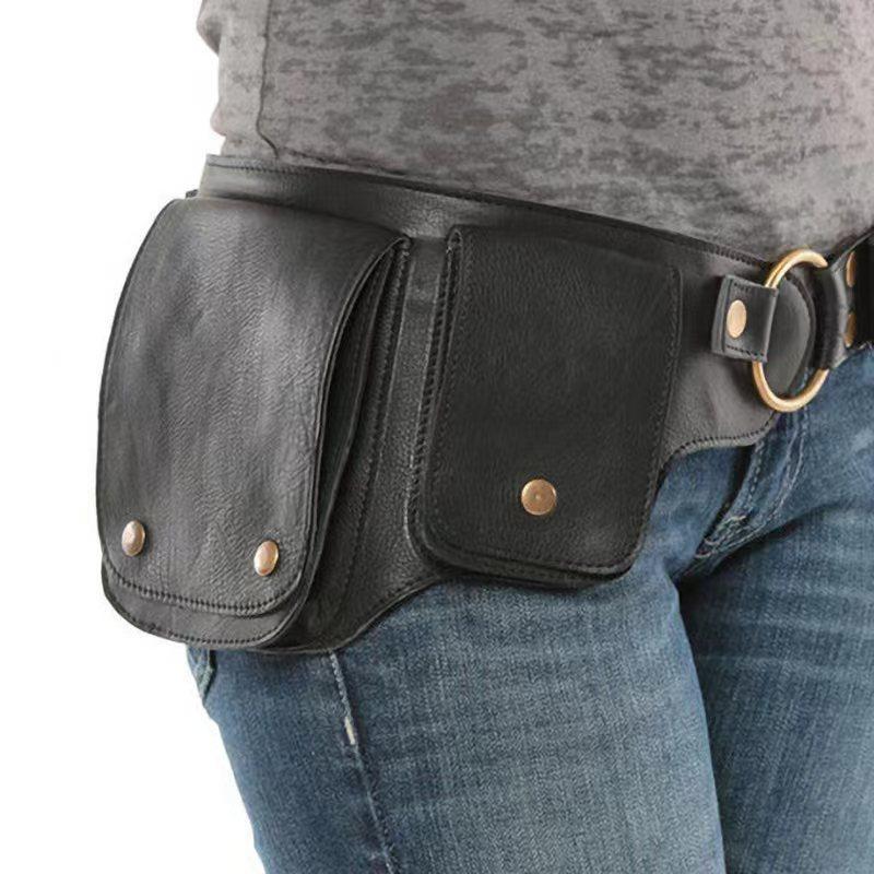 Klassische Vintage-Umhängetasche aus verstellbarem PU-Leder