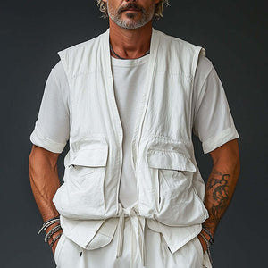 Men's Spring Fashion Simple Solid Color Work Vest