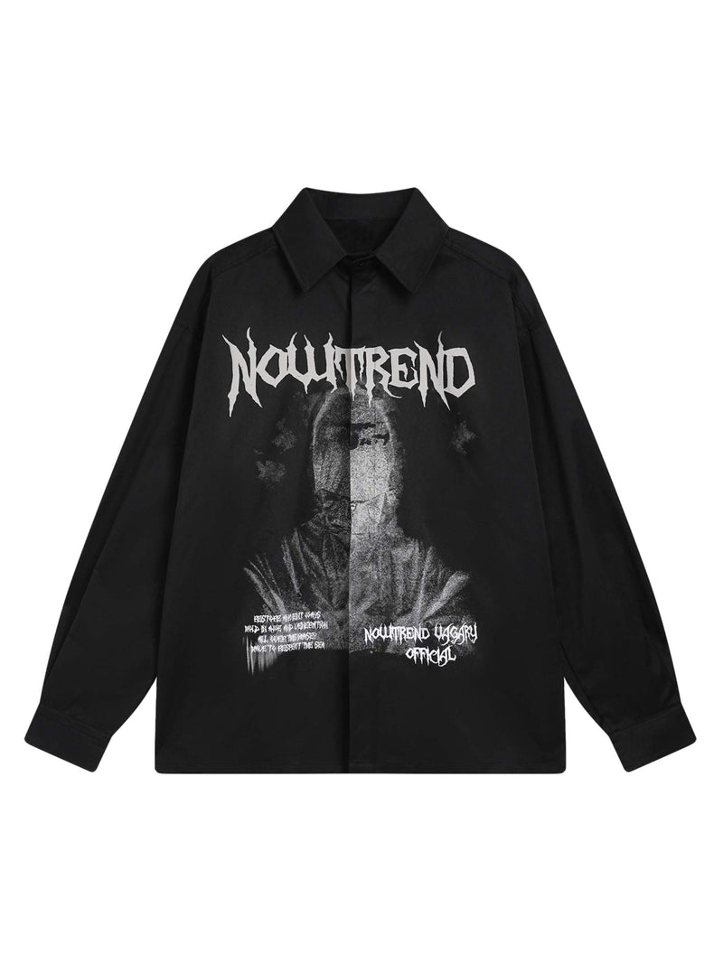 Silhouette Print Long Sleeve Shirt