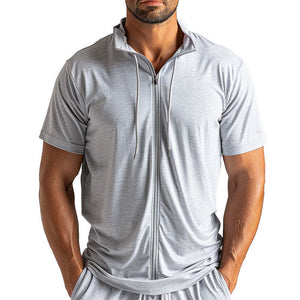 Einfarbiges, einfaches Sport-T-Shirt für Herren 