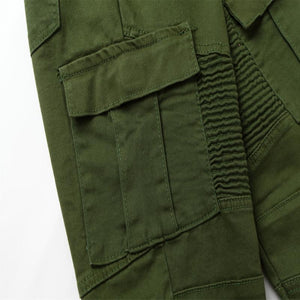 Men's Zipper Decor Multi-pocket Slim Jeans