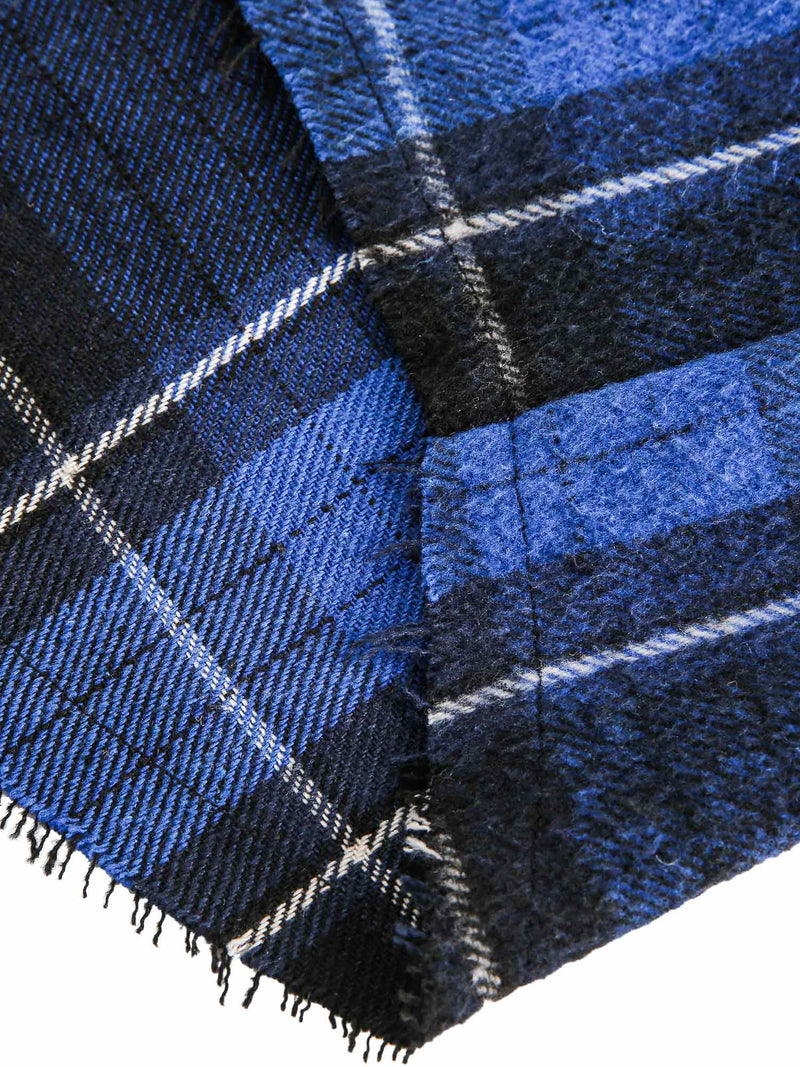 Plaid Brushed Cardigan Hooded Shirt