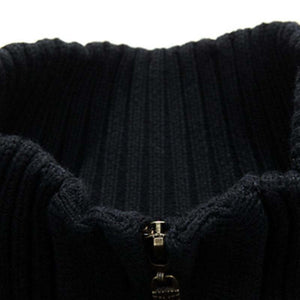 Lässiger Herren-Strickcardigan mit Stehkragen und Reißverschluss und schmaler Passform