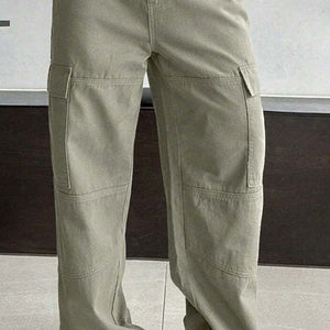 Men's Cotton Vintage Washed Casual Cargo Pants