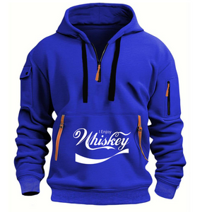 ICH GENIESSE ARMTASCHE REISSVERSCHLUSS-KAPUZENPULLOVER