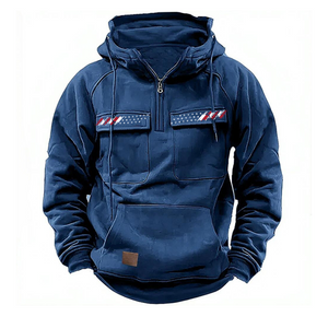 USA FLAGGE VINTAGE EINFARBIGER HOODIE