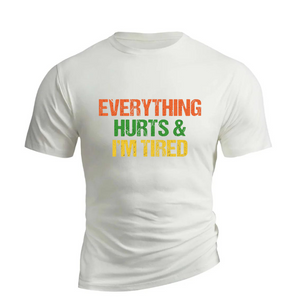 T-Shirt aus Baumwolle mit Aufdruck „I'M TIRED“