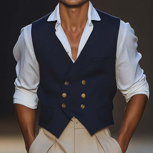 Herren Business Casual Einfache Anzugweste