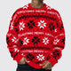 Lässiger Weihnachts-Jacquard-Strickpullover mit Rundhalsausschnitt für Herren