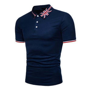 Herren-POLO-Shirt mit britischem Revers und kurzen Ärmeln
