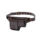 Men's Outdoor Sports Zipper Adjustable Leather Waist Bag