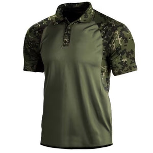 POLOSHIRT MIT CAMO-FLAGGE UND RAGLAN-GRAFIK