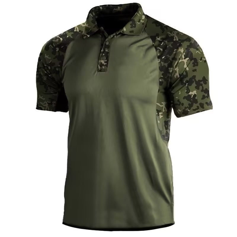 CAMO FLAG RAGLAN GRAPHIC POLO SHIRT