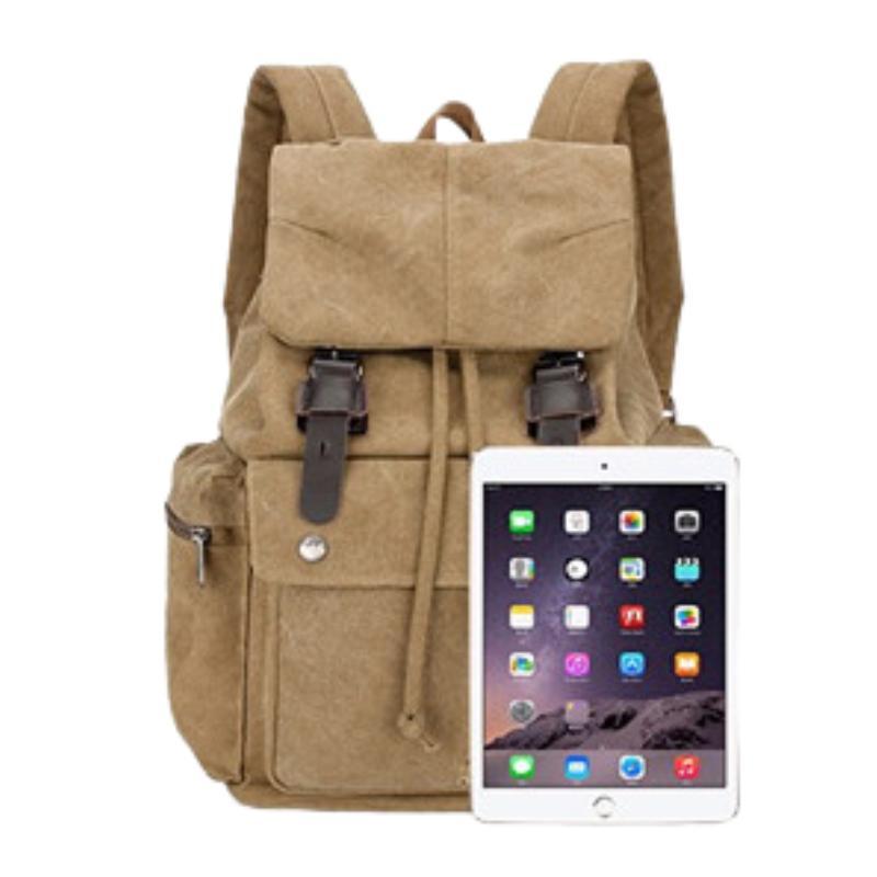 Men's Retro Outdoor Large Capacity Multi-Pocket Canvas Backpack