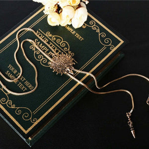 Men's Adjustable Metal Chain Bolo Tie Necklace