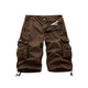 (SIZE US 30-48)BUTTON AND ZIPPER MULTI DIMENSIONAL POCKETS 11'' INSEAM CARGO SHORTS