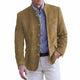 Herren-Blazer im Retro-Stil mit Stehkragen, einreihig, schmaler Passform und mehreren Taschen