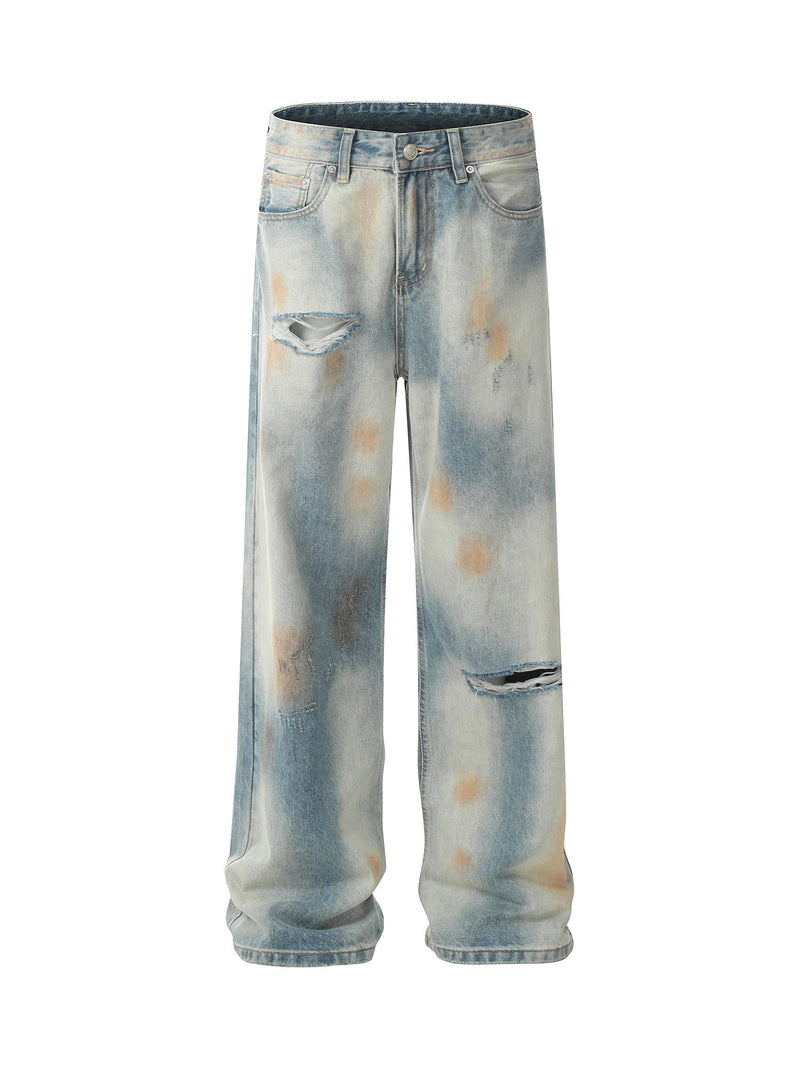 Distressed Street Hip-Hop Jeans