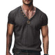 Men's Casual Solid Color Pit Article Fabrics V-Neck Short Sleeve T-Shirt