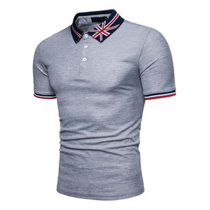 Herren-POLO-Shirt mit britischem Revers und kurzen Ärmeln