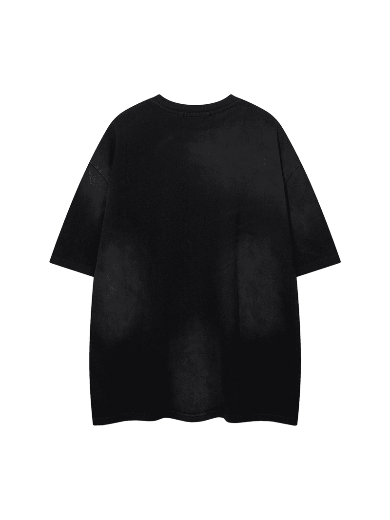 Washed Embroidered Street Rap T-Shirt