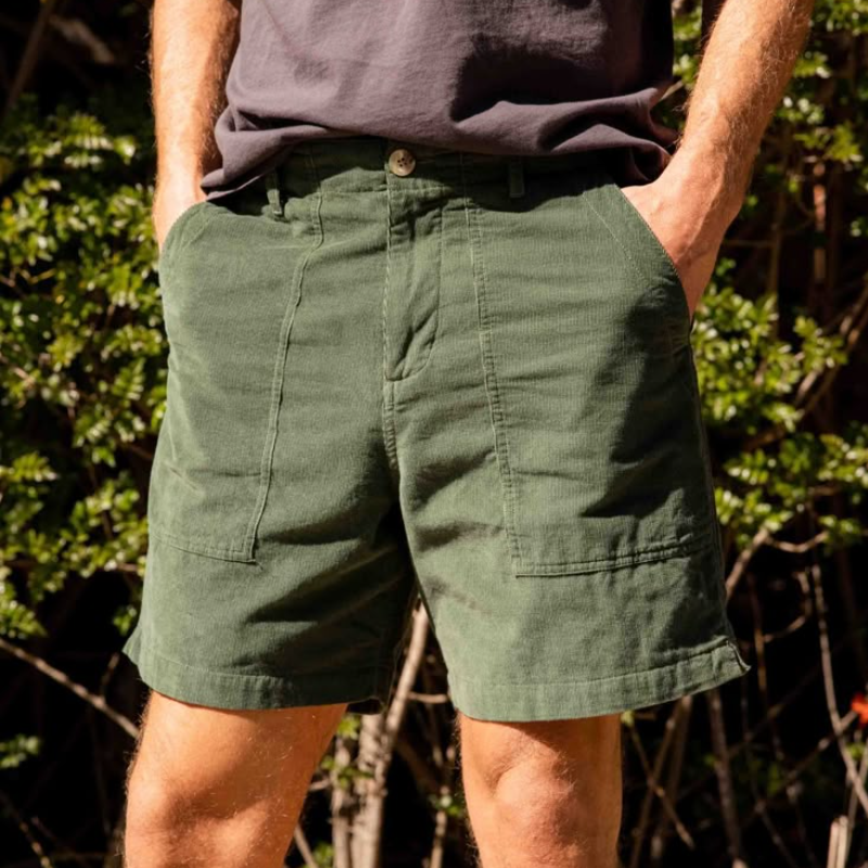 Lässige Cord-Cargo-Shorts für Herren