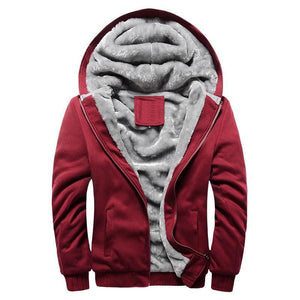 Men's Casual Fleece Hooded Jacket