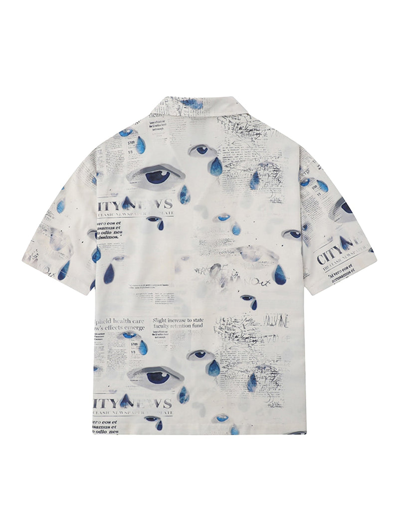 American Hip Hop Eye Print Shirts